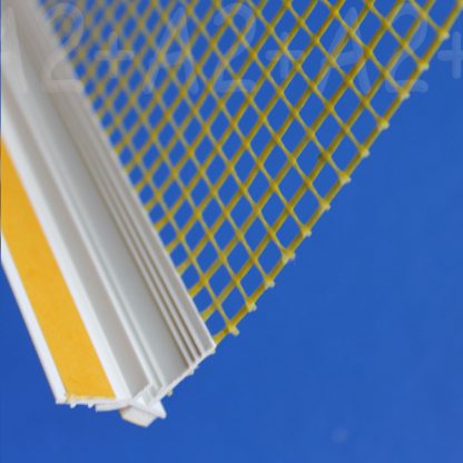Профиль оконного примыкания белый 9 мм 2,5 м с сеткой 9 мм  ◼ фото